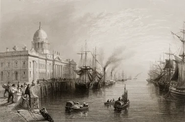 The Custom House, Dublin, from 