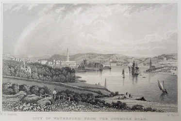 View of Waterford from The Dunmore Road, Ireland, engraved by W. Taylor