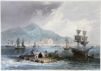 View of Montreal and Boats - in 