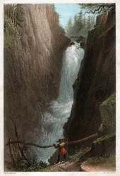 Waterfalls of the Aar, in the Aar Gotthard massif, Swiss Alps