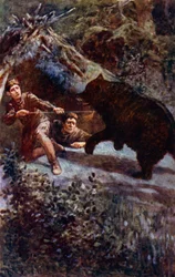 I thrust the spear with all my might into the bear