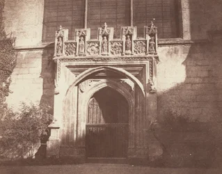An Ancient Door, Magdalen College, Oxford, 1843