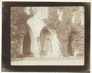 Calvert Jones Seated in the Sacristy of Lacock Abbey