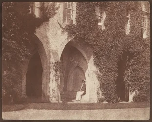 The Reverend Calvert Jones in the Cloisters at Lacock Abbey