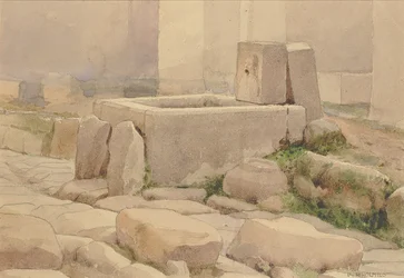 Pompeian Fountain and Horse Trough, 1880