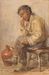 Portrait of a Young Man with a Slate