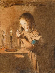 Threading a Needle: The Young Seamstress, c.1845