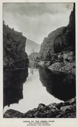 Canyons of Colorado: Canon of the Grand River, Near Glenwood Springs, Showing the Mirror