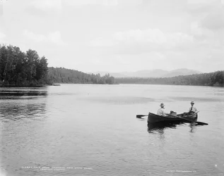 Cold Brook Mountains from State Bridge, Adirondack Mountains
