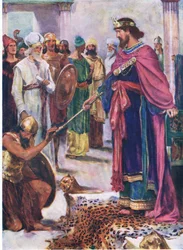 David king over Israel, from The Bible Picture Book published by Thomas Nelson, c.1950