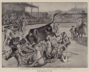 A Degrading Spectacle, the Bull-Fight at Boulogne
