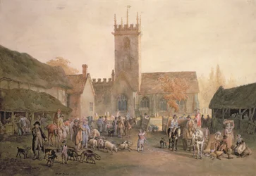 Pigmarket in the Yard of The Fountain Inn, Bedford, 1806