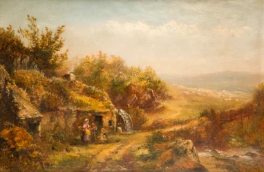 Cottage and Mill Wheel