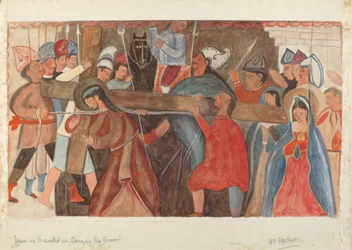 Station of the Cross No. 5: Jesus is Assisted in Carrying His Cross, c. 1936