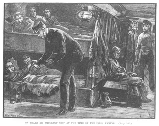 On Board an Emigrant Ship at the Time of the Irish Famine