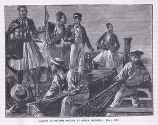 Arrest of the British Sailors by Greek Soldiers AD 1850