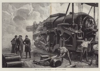Firing the 111-Ton Gun at Woolwich
