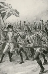 General Wolfe is Mortally Wounded as he Leads the Charge on the Plains of Abraham