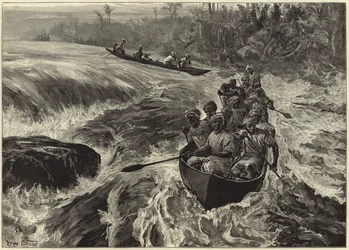 Shooting the rapids on the Congo