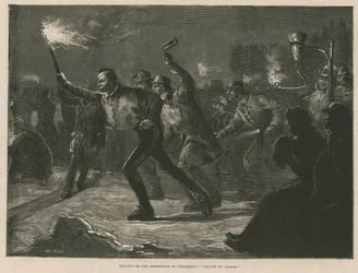 Skating on the Serpentine by Torchlight