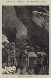 Sketches in Afghanistan, Hospital Dhoolies in the Jugdulluk Pass