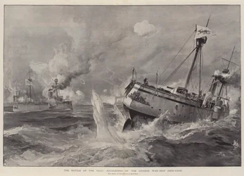 The Battle of the Yalu, Foundering of the Chinese War-Ship Chih-Yuen