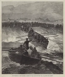 The Collision in the Channel, landing of the Survivors from the Avalanche and Forest