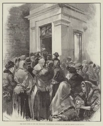 The Front Door at One Ash, Rochdale, Workpeople Crowding in to See Mr Bright in His Coffin