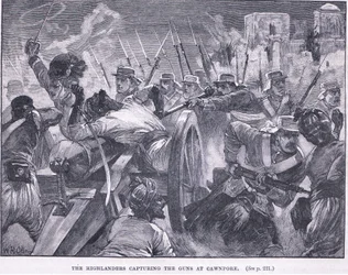 The Highlanders capturing Cawnpore 1857 AD