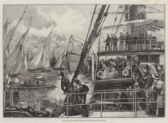 The Prince of Wales starting the Jubilee Yacht-Race