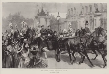 The Queen leaving Buckingham Palace