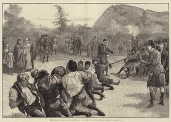The Royal Family in the Highlands, the Tug of War-Balmoral against Abergeldie