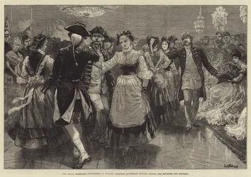 The Royal Marriage Festivities at Berlin, Costume Quadrille Danced Before the Emperor and Empress