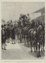 The Royal Visit to Ireland, the Duke of York presenting Whips to the Drivers of the Fours-in-Hand at the Dublin Horse Show