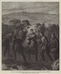 The War, Before Plevna, Roumanians Making Trenches up to the Second Gravitza Redoubt