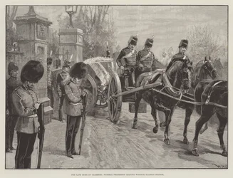 The Late Duke of Clarence, Funeral Procession Leaving Windsor Railway Station
