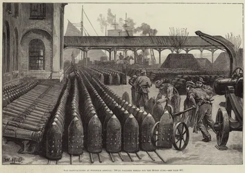 War Manufactures at Woolwich Arsenal, 700 lb Palliser Shells for the 38-Ton Guns