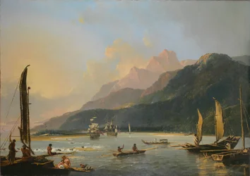 View of Maitavie Bay, in the island of Otaheite (Tahiti)
