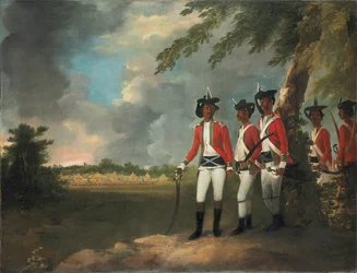 Camp of a Thousand Men Formed by Augustus Cleveland Three Miles from Bhagalpur, with His Mansion in the Distance