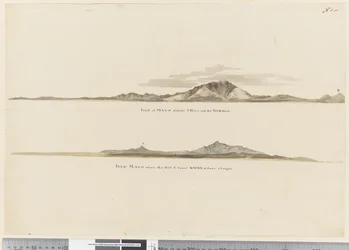 Profile of the coast of the Isle of Mayo, Cape Verde Islands