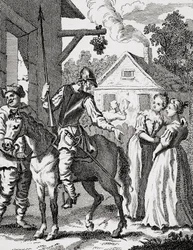 Don Quixote and Sancho Panza at an Inn