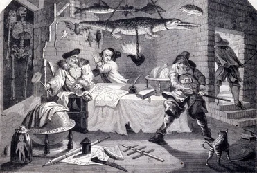 Hudibras Attacks Astrologer Sidrophel and His Valet Whacum