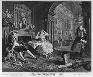 Marriage a la Mode, Plate II, The Tete a Tete, 1745