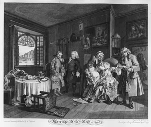 Marriage a la Mode, Plate VI, The Lady