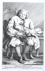 Portrait of Simon Fraser, Lord Lovat (c.1667-1747) 25 August 1746