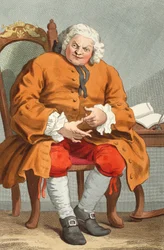 Portrait of Simon Fraser, Lord Lovat, 25 August 1746, illustration from 