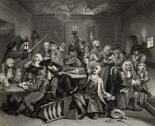 Scene in a Gaming House, plate VI from 