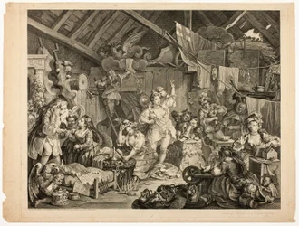Strolling Actresses Dressing in a Barn
