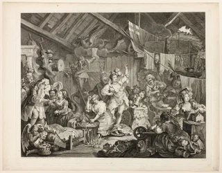 Strolling Actresses Dressing in a Barn