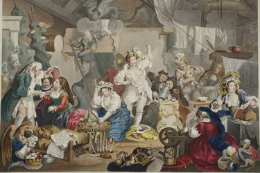 Strolling Actresses Dressing in a Barn, Illustration from 